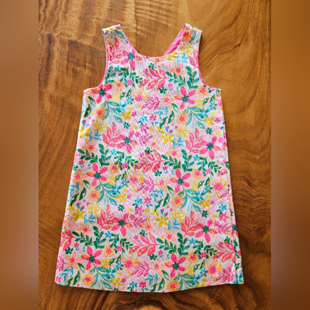 Tommy Bahama Casual White Pink Floral Tropical Dress Girls Size 7